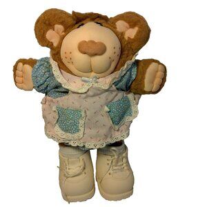 Furskins Teddy Bear Persimmon Baker 15" Calico Dress Apron Shoes Xavier Roberts